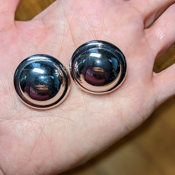 Monet Classic Round Silver Clip On Earrings - Picture 3 of 3